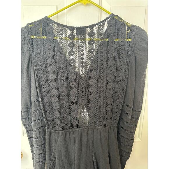 Hemant & Nandita Juhi black mini intricate lacy flared skirt - Picture 4 of 7